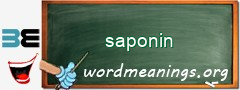 WordMeaning blackboard for saponin